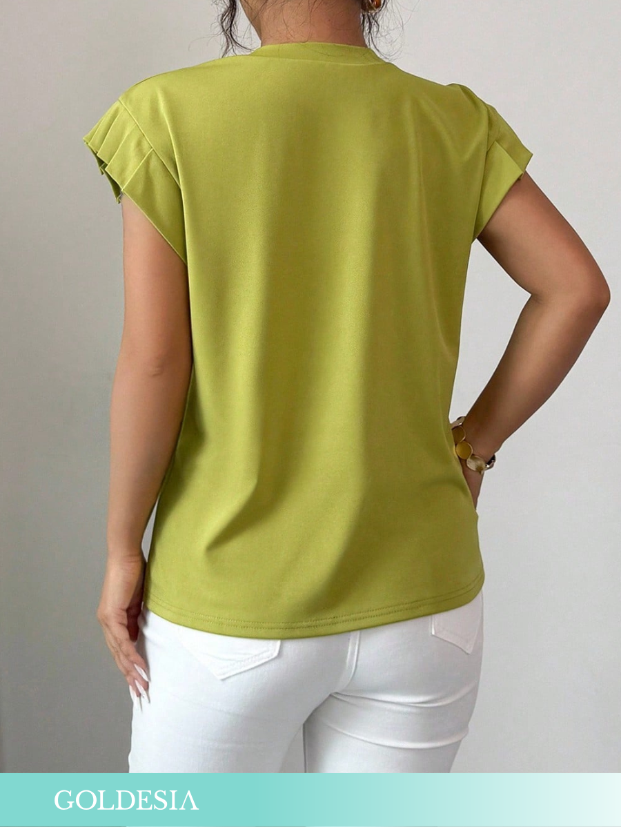 BLUSA MANGA CORTA CON FLORES