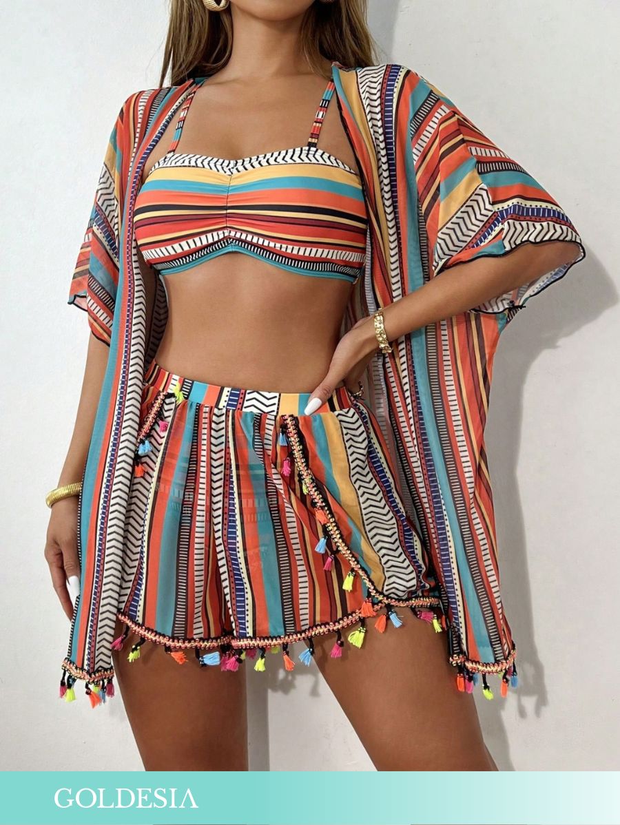 BIKINI DE 4 PIEZAS ESTAMPADO Bikini 34 Goldesia S