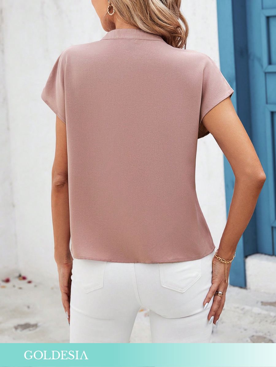 BLUSA MANGA CORTA CON LENTEJUELAS Blusa 14 Goldesia