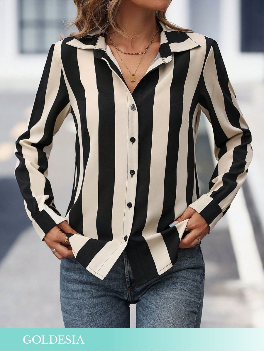 CAMISA A RAYAS Camisa 02 Goldesia XS