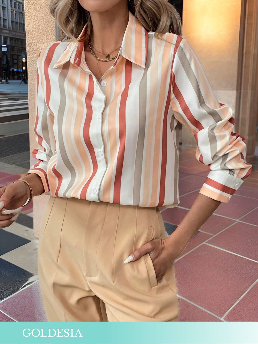 CAMISA A RAYAS DE COLORES Camisa 05 Goldesia