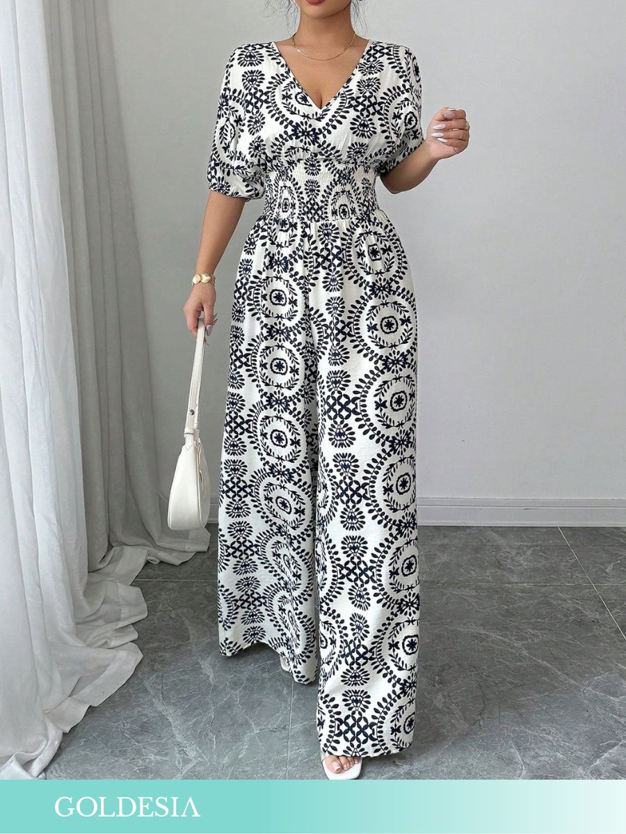 ENTERITO ESTAMPADO CON CINTURA ELÁSTICA Enterito 05 Goldesia S