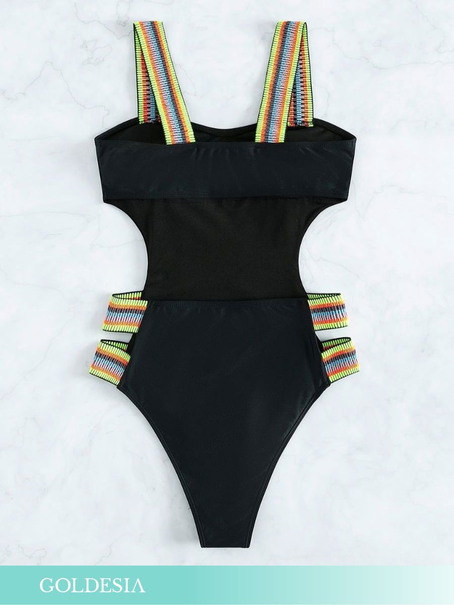 ENTERIZA CON TIRANTES A RAYAS Enteriza 48 Goldesia